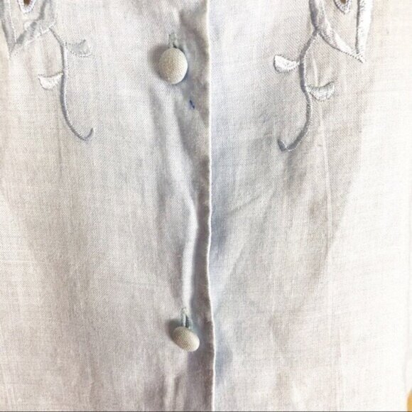 Buttercup Women’s Hand Embroidered Linen Top - Size XL - Picture 4 of 8